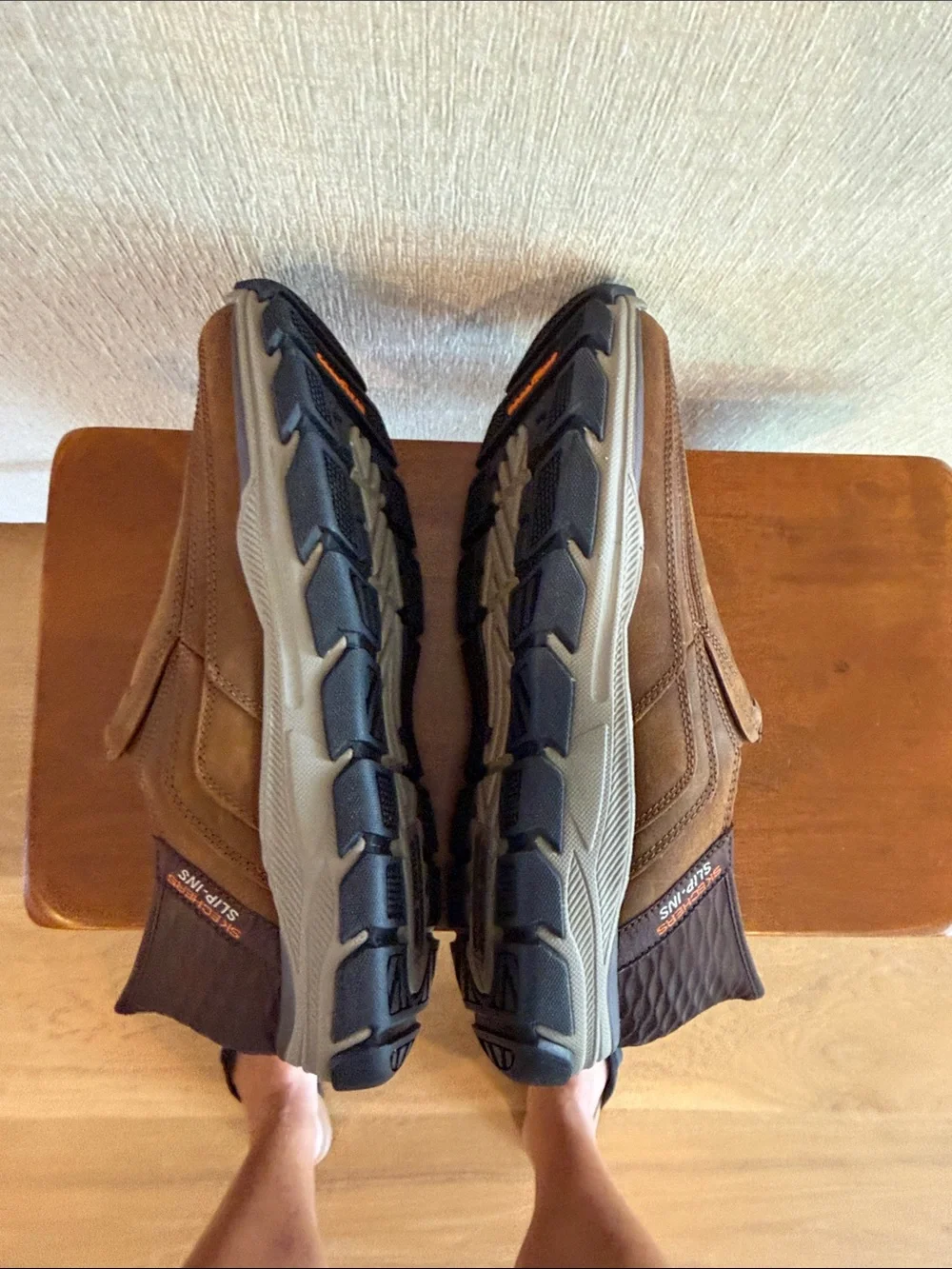 Skechers Men's Brown Slip-On Casual Relaxed fit Loafers
